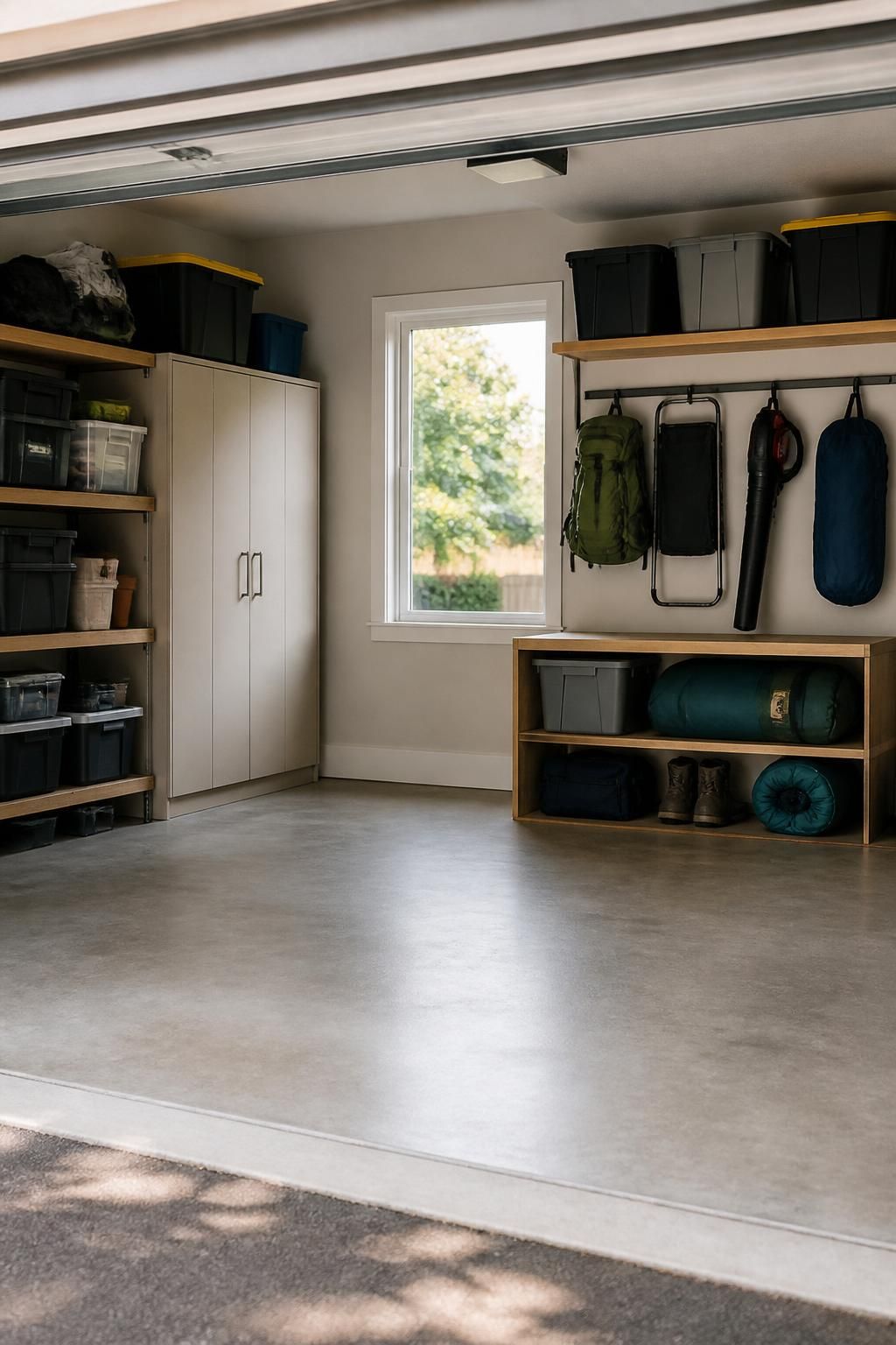 Clean garage space after a complete cleanout service